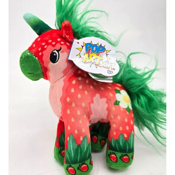 Pop Art Berrylicious Unicorn Plush Toy 6" Stuffed Animal Red Green NWT jj3725 - Picture 4 of 8